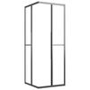vidaXL du&scaron;as kabīne, matēts ESG stikls, 80x80x180 cm, melna