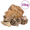 vidaXL pūķu akmeņi, 25 kg, brūni, 5-30 cm