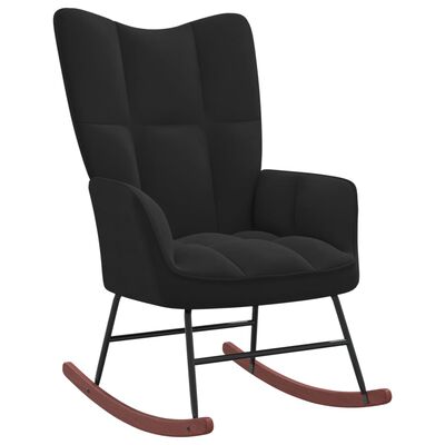 vidaXL šūpuļkrēsls, melns samts