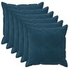 vidaXL Spilvenu pārvalks 6 pcs HOUTEN Zila 80 x 80 cm Samts