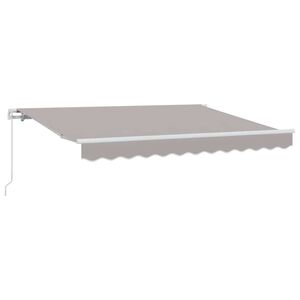 vidaXL Rokas markīze 2,5 x 2 m Gai&scaron;i pelēka 100% poliesters