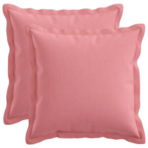 vidaXL Spilvenu pārvalks 2 pcs HOUTEN Rozā 30 x 30 cm Viltots lins