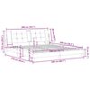 vidaXL gultas rāmis bez matrača, Zadar, kapučīno, 200x200 cm, mākslīgā āda