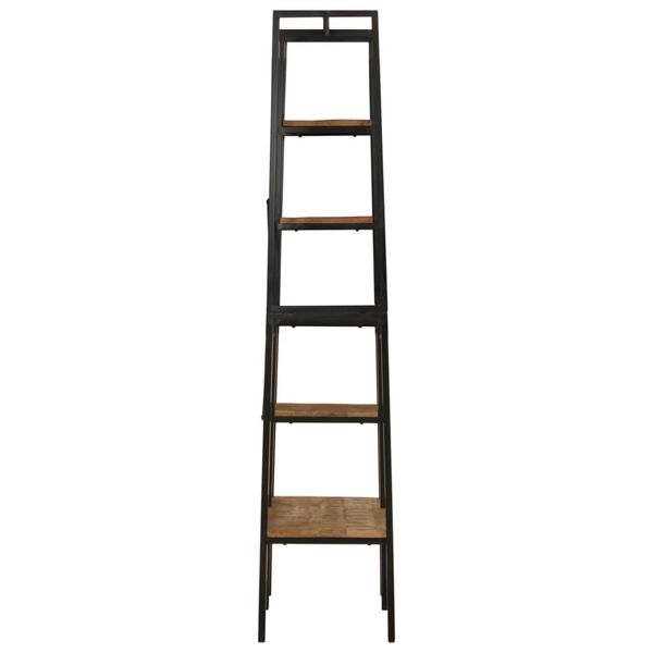 vidaXL drēbju pakaramais ar plauktiem, 90x40x190cm, mango koks, dzelzs