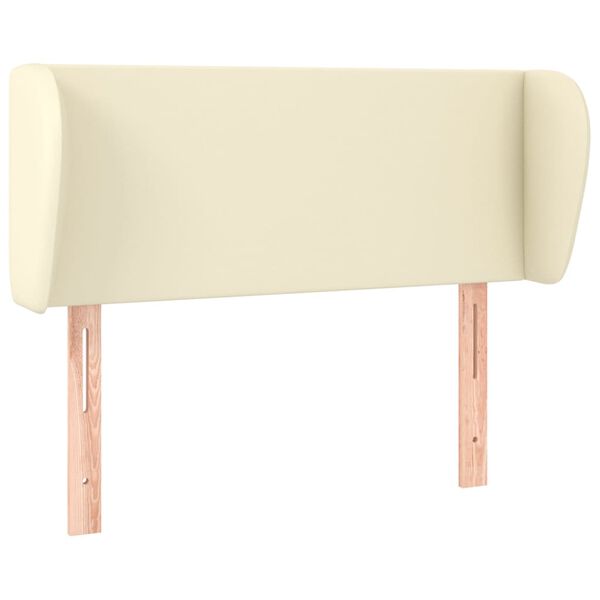 vidaXL galvgalis ar malām, 93x23x78/88 cm, krēmkrāsas mākslīgā āda