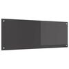 vidaXL Virtuves aizsargpanelis Tumši pelēka 110 x 40 x 0,6 cm