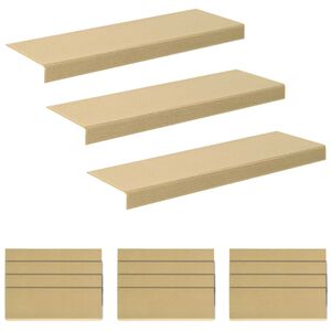 vidaXL Pakāpienu paklāji 15 gab. 65 x 21 x 4 cm Bē&scaron;a Poliesters