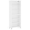 vidaXL augstais skapītis, 69,5x32,5x180 cm, inženierijas koks, balts