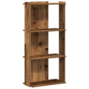 vidaXL grāmatu skapis 3līmeņu vecs koks 60x30x120cm inženierijas koks