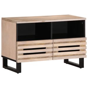 vidaXL TV skapītis, balts, 70x34x46 cm, mango masīvkoks