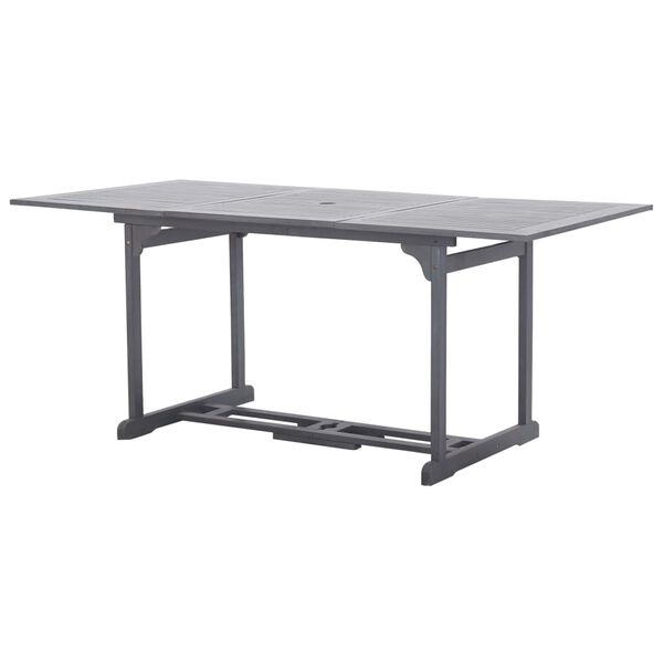 vidaXL 9-daļīgs dārza mēbeļu komplekts, akācijas masīvkoks, pelēks