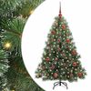 vidaXL Mākslīgā Ziemassvētku eglīte su 150 LED Zaļa 150 cm PE un PVC