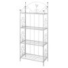 vidaXL Tērauda Plaukts Augiem Balts 61,5 x 33 x 153 cm