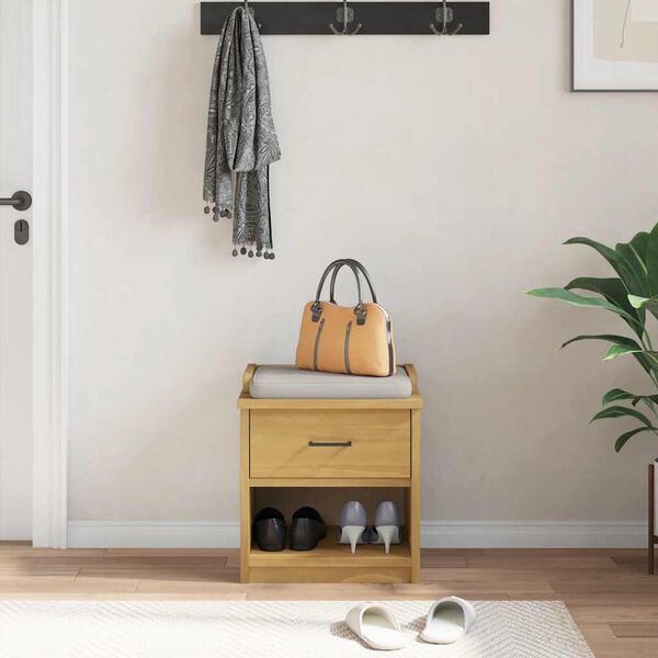 vidaXL gaiteņa sols SANDNES 45x40x50 cm masīvkoka priede