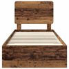 vidaXL Gultas rāmis Vecs koks 90 x 200 cm Inženierijas koks