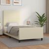 vidaXL gultas rāmis ar galvgali, krēmkrāsas, 80x200 cm, mākslīgā āda