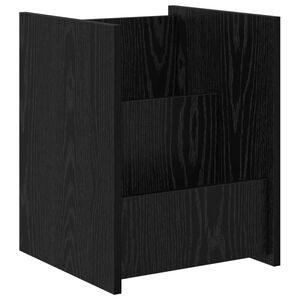 vidaXL Žurnālu statīvs ar plauktu Melns ozolkoks 35 x 35 x 45 cm