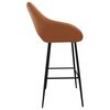 vidaXL bāra krēsls, gai&scaron;i brūna mākslīgā āda