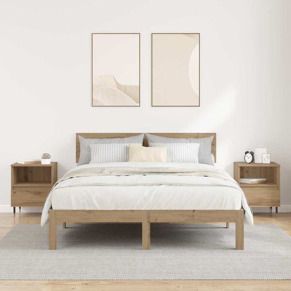 vidaXL Nakts skapītis 2 pcs Artisānā ozols 40 x 35 x 50 cm