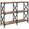 vidaXL Konsoles galds Artisānā ozols 100 x 28 x 80,5 cm