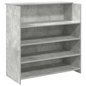 vidaXL reģistratūra, betona pelēks, 100x50x103,5 cm, inženierijas koks