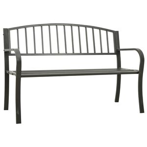 vidaXL dārza sols, pelēks, 120 cm, tērauds