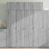vidaXL augstais skapītis pelēka ozola 80x42,5x185 inženierijas koks