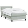 vidaXL Box Spring Gulta ar matraci Gai&scaron;i pelēks 100x220 cm Velvet