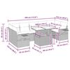 vidaXL 8-daļīgs dārza dīvāna komplekts, matrači, bē&scaron;a PE rotangpalma