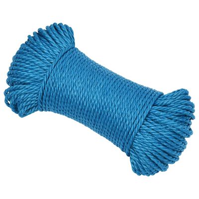 vidaXL darba virve, zila, 3 mm, 25 m, polipropilēns