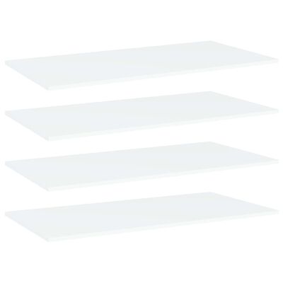 vidaXL plauktu dēļi, 4 gab., balti, 80x20x1,5 cm, skaidu plāksne