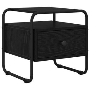 vidaXL Nakts skapītis Melns ozols 40 x 39,5 x 40 cm Inženierijas koks