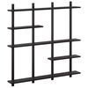 vidaXL Sienas plaukts Melns ozols 102 x 13,5 x 102,5 cm