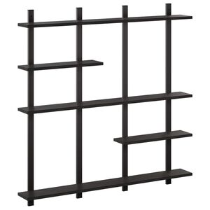 vidaXL Sienas plaukts Melns ozols 102 x 13,5 x 102,5 cm