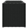 vidaXL dārza puķu kaste, 2 podi, 72x30x32 cm, melna PE rotangpalma