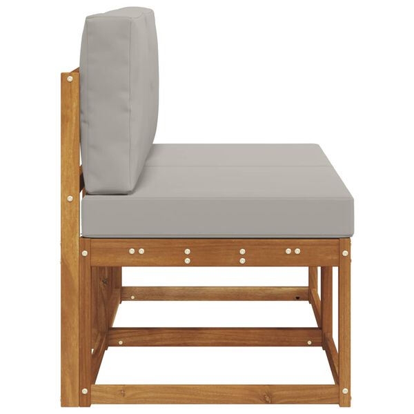 vidaXL 2 Gabals Āra vidējā dīvāns Cietā akācijas koks Dabiska