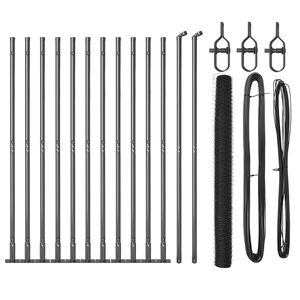 vidaXL Žoga āķis Pelēka 25 x 1,6 m (36 mm siets) Tērauds un PVC