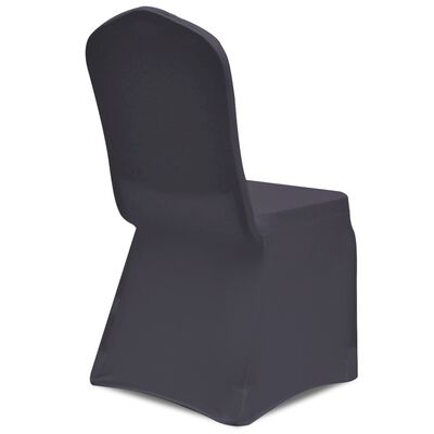 vidaXL elastīgi krēslu pārvalki, 4 gab., antracīta pelēki