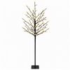 vidaXL LED bumbu Ziemassvētku eglīte Melns 18 x 18 x 120 cm Tērauds