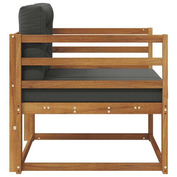 vidaXL Āra vidējā dīvāns Cietā akācijas koks Dabiska