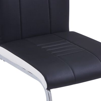 vidaXL konsoles virtuves krēsli, 4 gab., melna mākslīgā āda