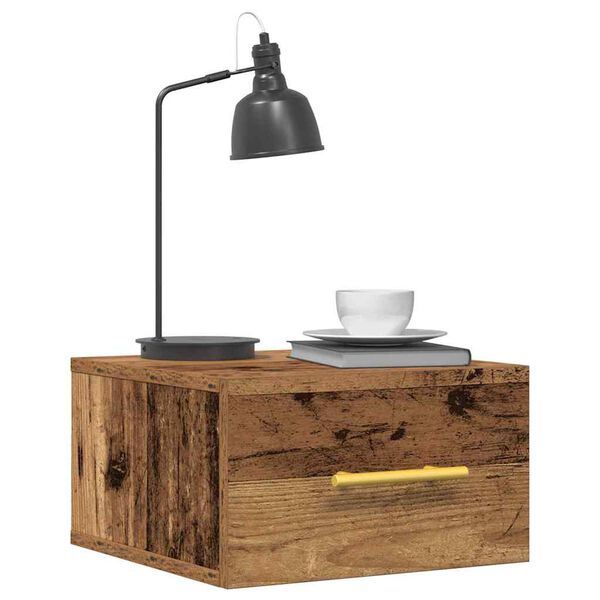 vidaXL Nakts skapītis 2 pcs Vecs koks 35 x 35 x 20 cm