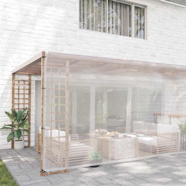 vidaXL Caurspīdīgs Brezents ar cilpām 6x8 m Polietilēns