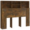 vidaXL gultas galvgalis ar plauktu, ozolkoka krāsa, 120x19x103,5 cm