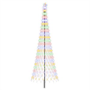 vidaXL LED Ziemassvētku koks 400 cm 450 LED Daudzkrāsains Dzelzs Melns
