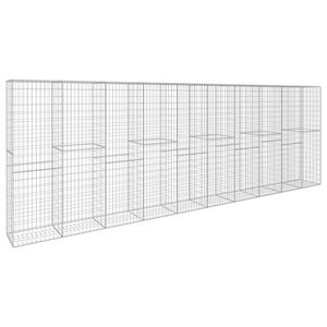vidaXL gabions ar vāku, cinkots tērauds, 600x50x200 cm