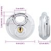 vidaXL Discus Lock ar atslēgām 6 pcs Sudraba 6 x 2.3 x 6 cm