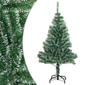 vidaXL mākslīgā Ziemassvētku egle ar sniegu, zaļa, 120 cm