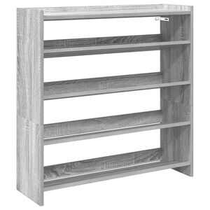 vidaXL apavu plaukts pelēka ozola 80x25x81 cm inženierijas koks