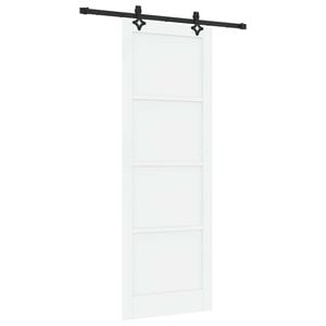 vidaXL Slīdo&scaron;ās durvis ORKDAL Balts 83 x 232 cm Priedes masīvkoks